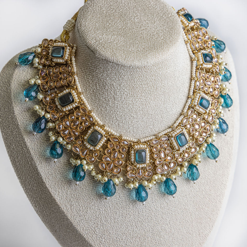 Emerald Green Kundan Set